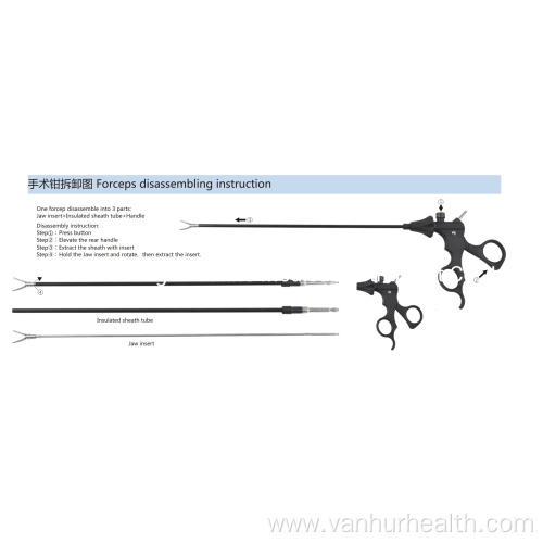 5mm Laparoscope Instrument Fenestrated and Hollow Forceps